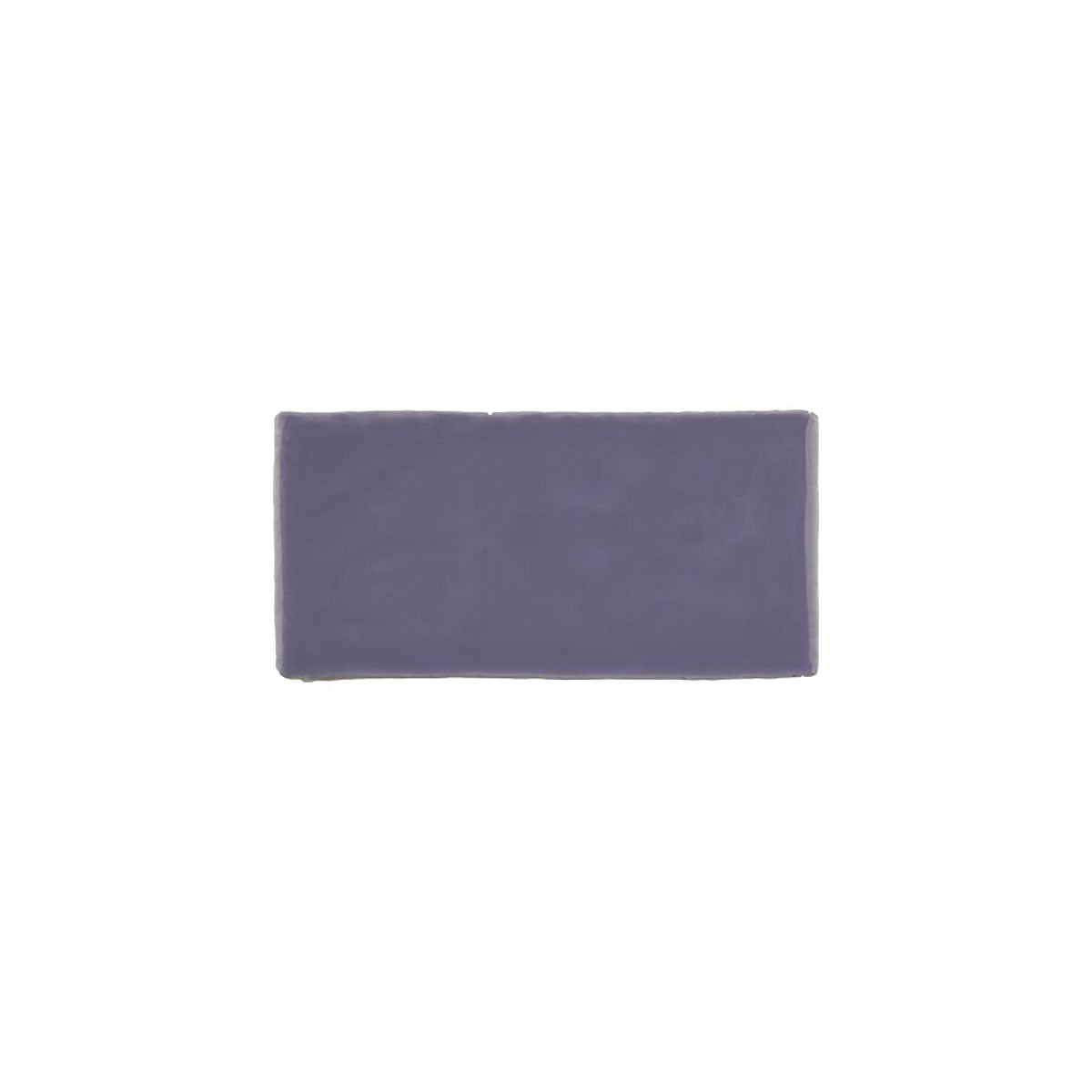 Glossy lavender ceramic subway tile with handcrafted Spanish artisan detailing