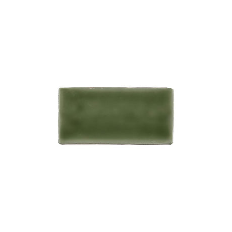 Kaleidoscope Handmade Ceramic Tile 3x6 - Olive Green