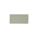 Glossy pistachio ceramic subway tile with handcrafted Spanish artisan detailing