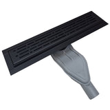 SereneDrains Wow Drain TM Side Discharge Outlet with Linear Shower Drain Horizontal Low Profile
