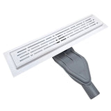SereneDrains Wow Drain TM Side Discharge Outlet with Linear Shower Drain Horizontal Low Profile