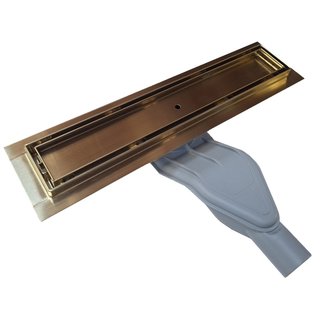 SereneDrains Wow Drain TM Side Discharge Outlet with Tile In Linear Shower Drain Horizontal Low Profile