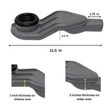 SereneDrains Wow Drain TM Side Discharge Outlet with 5 Inch Tile Insert Square Shower Drain Horizontal Low Profile