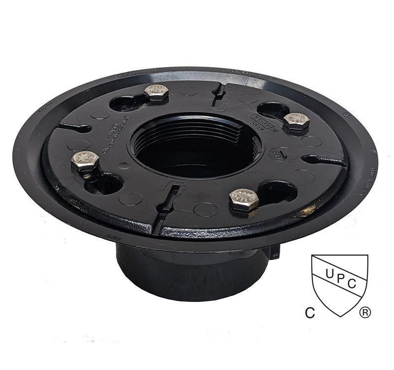 SereneDrains ABS 2 Inch Shower Drain Base for Linear Square Shower Drains