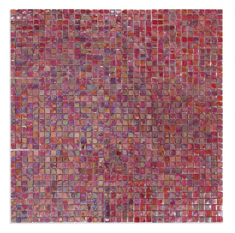 Mosaic Glass Tile Squares - Burgundy