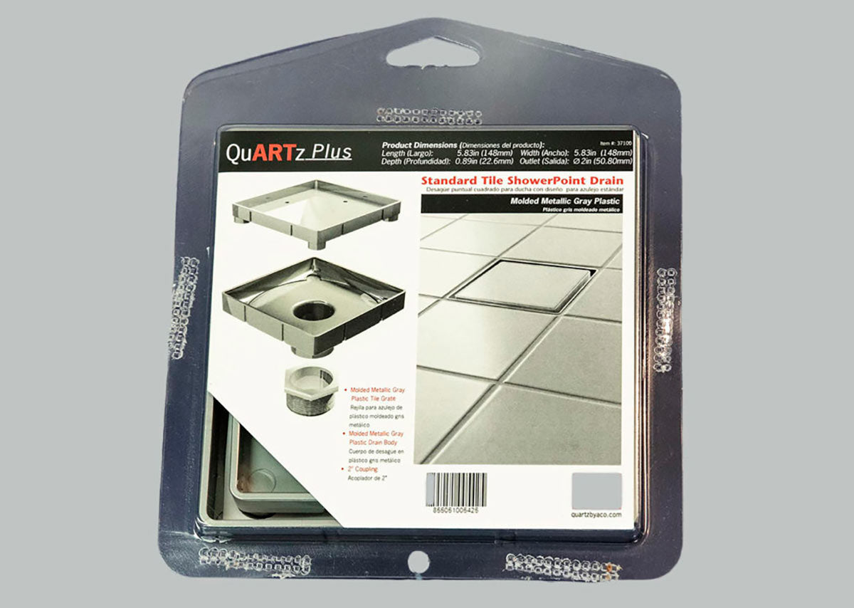 Quartz Plus Square Shower Drain Tile Insert