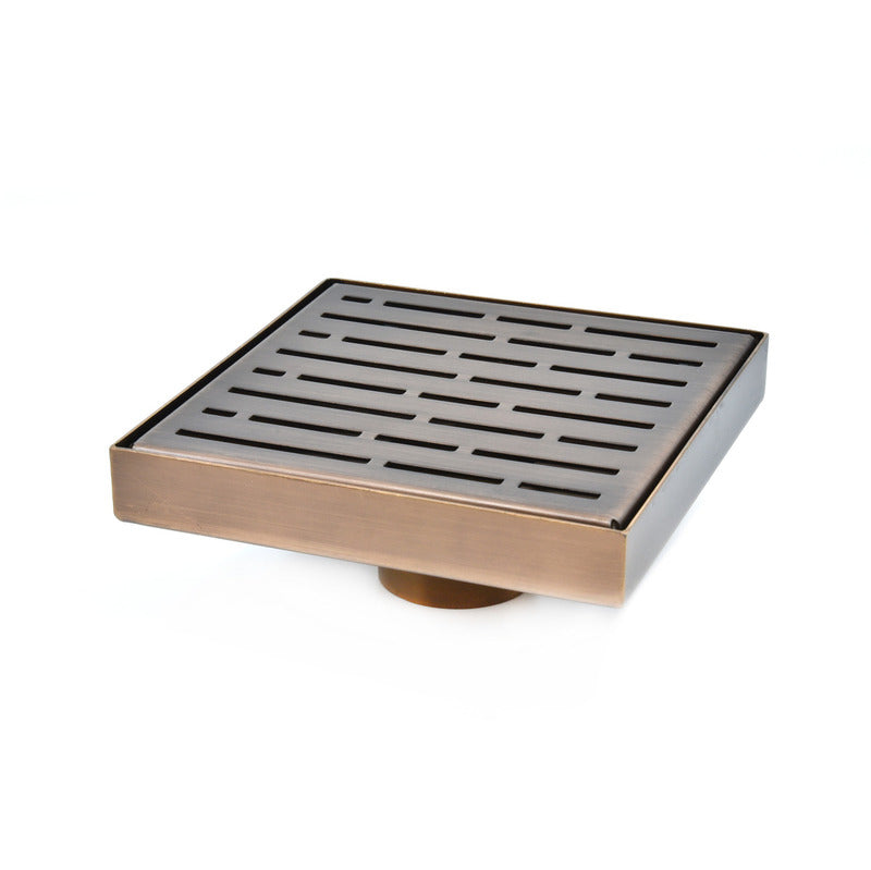 SereneDrains Square Shower Drain Broken Lane Oil-Rubbed Bronze 6
