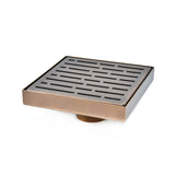 SereneDrains Square Shower Drain Broken Lane Oil-Rubbed Bronze 6