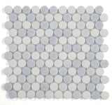 Mosaics Marble Penny Series - Blue White