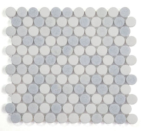 Mosaics Marble Penny Series - Blue White