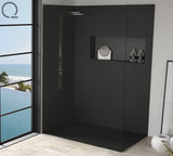 Quare Design Shower Wall Panels- Slate Texture Black