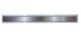 SereneDrains Linear Shower Drain Offset Outlet Square - Brushed 35