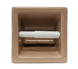 Porcelain Recessed Tissue Holder Mexican Sand Glossy