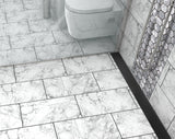 Quartz Linear Shower Drain Matte Black - Linear Wedge 60