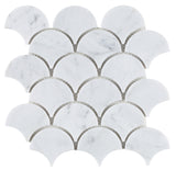 Mosaic Marble Fish Scale - Carrara