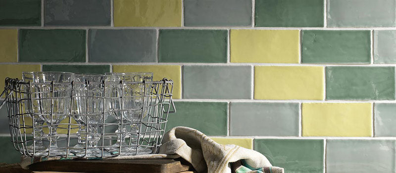 Kaleidoscope Handmade Ceramic Tile 3x6 - Taupe