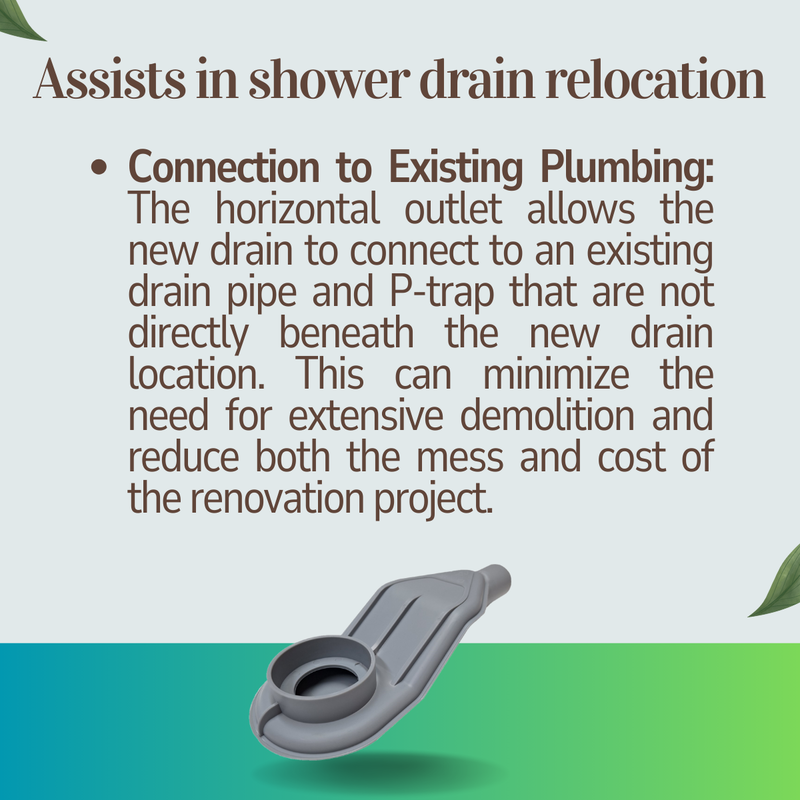WOW Drain Horizontal Side Discharge Outlet with EXT