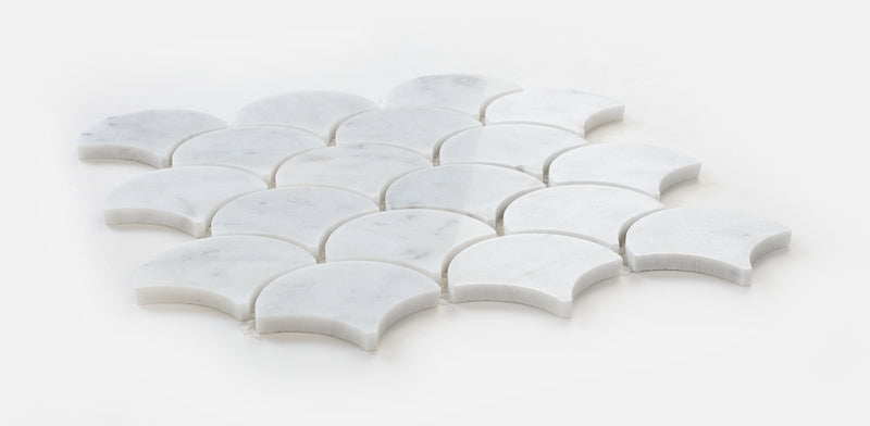 Mosaic Marble Fish Scale - Carrara