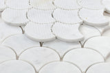 Mosaic Marble Fish Scale - Carrara