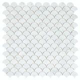 Mosaic Marble Fish Scale - Carrara