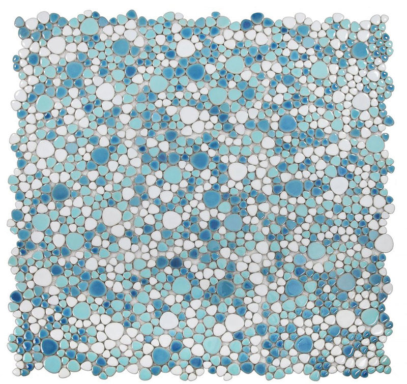 Mosaic Porcelain Tile Mancala Pebble Series - Navajo Jewel