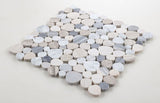 Marble Pebbles Mosaics Heart Shape - Earth tone