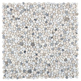Marble Pebbles Mosaics Heart Shape - Earth tone