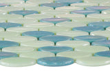 Mosaic Glass Tile Oval Shape - Mixed Green