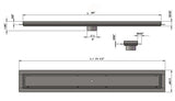 SereneDrains Linear Shower Drain Tile Insert Matte Black 30