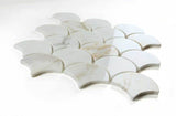 Mosaic Marble Fish Scale - Calacatta Gold