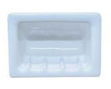 Recessed Soap Dish Porcelain 6 x 4 - White Glossy