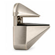 Adjustable brushed nickel shelf bracket for glass or wood shelves