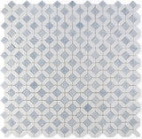 Mosaics Thassos Marble Hexagon Pattern - Blue