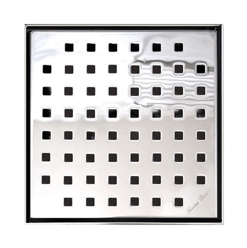 SereneDrains Square Shower Drain Traditional Square 6 PC