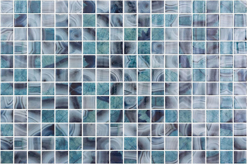 Mosaic Glass Tile The Reef Series - Deep Blue