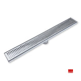 Quartz Flange Edge Linear Drain Round Pearl
