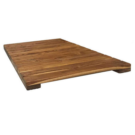 Rectangular African teak shower mat 24 x 20