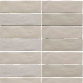 Alhambra Series Cafe 2.5x8 Matte Ceramic Wall Tile - Zellige Style White Body Tile