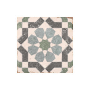 Alhambra Series Layla 8x8 Deco Porcelain Tile - Spanish Style Matte Floor & Wall Tile