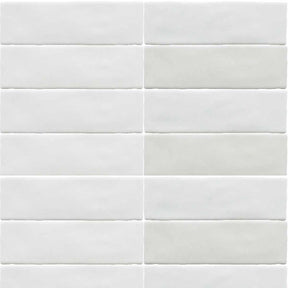 Alhambra Series Crema 2.5x8 Matte Ceramic Wall Tile - Zellige Style White Body Tile