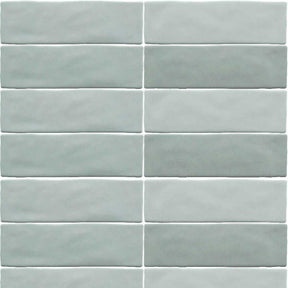Alhambra Series Crema 2.5x8 Menta Ceramic Wall Tile - Zellige Style White Body Tile