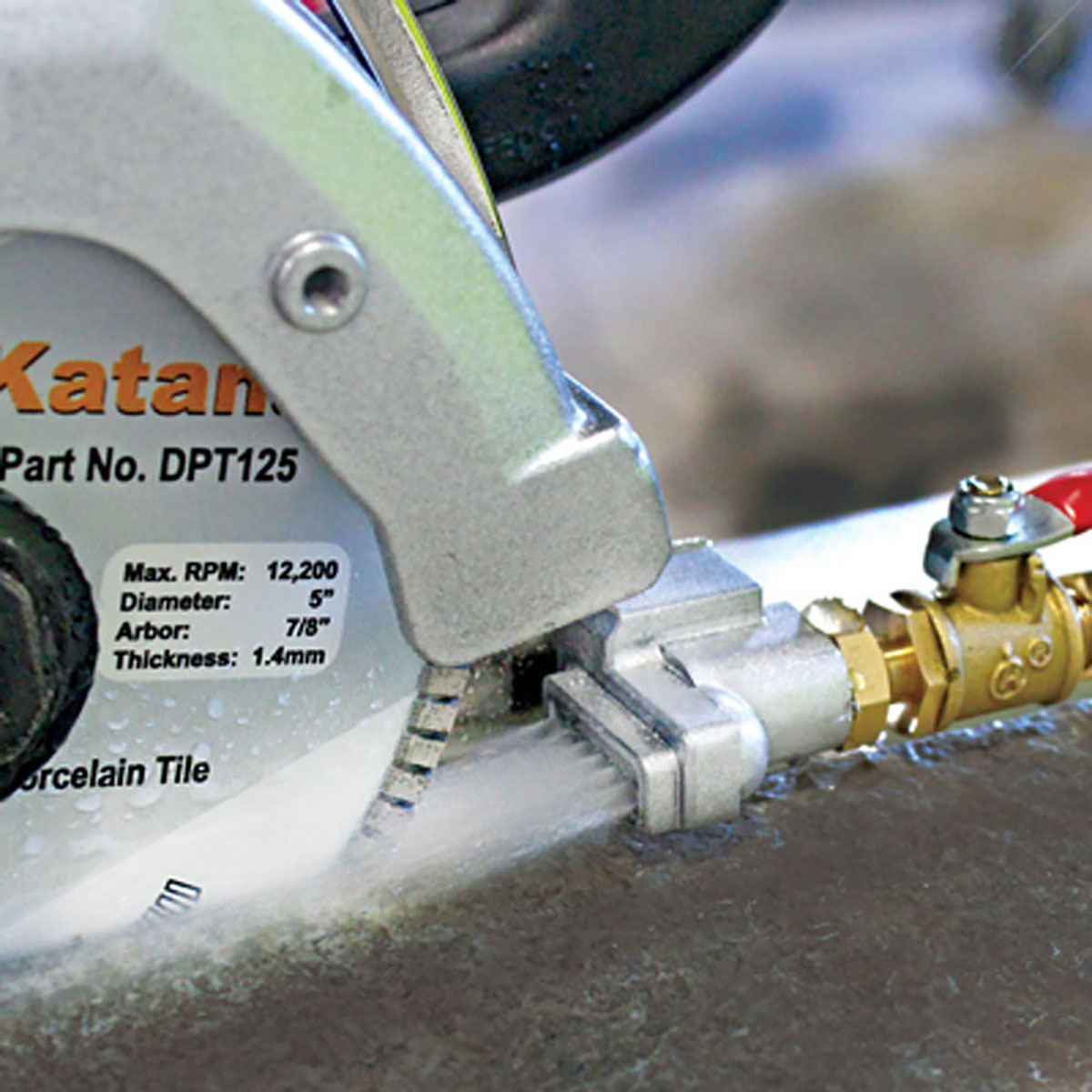 Alpha ESC-125 professional stone saw with included accessories