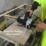 Professional 5 inch wet and dry stone saw for granite, marble, and quartz surfaces