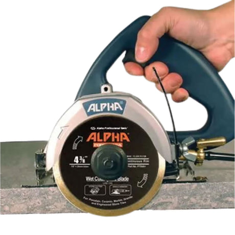 Alpha AWS-110 portable wet circular saw for professional tile installation