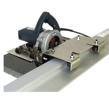 AWS-110 wet stone cutter with guide system for precision straight cuts