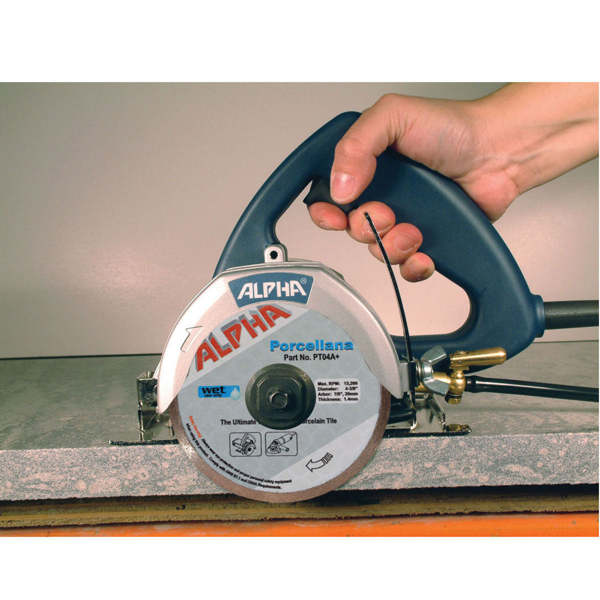 Alpha Tools AWS-110 professional wet saw for stone fabrication and tile cutting