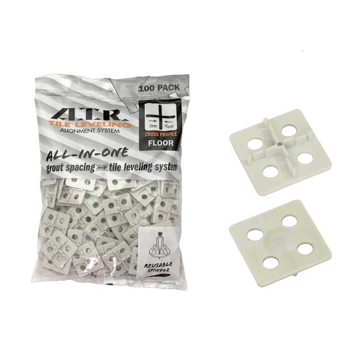 Tile leveling cross spacers for porcelain and ceramic tile