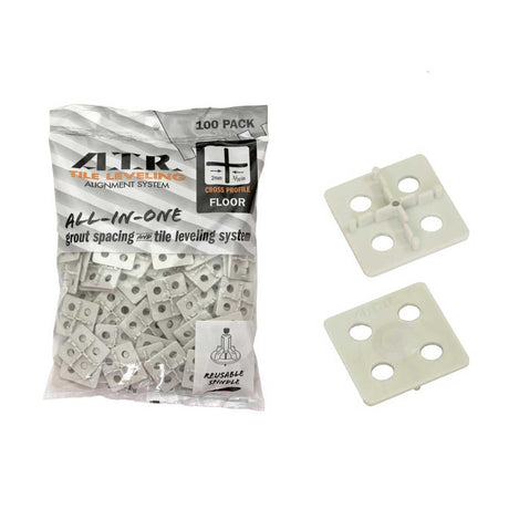 Tile leveling cross spacers for porcelain and ceramic tile