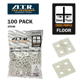 ATR 2mm cross spacers for floor tile leveling installations
