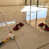 ATR Tile Leveling System use in Indoor Porcelain Tile showing the spindles attached in a Cross Pattern